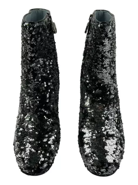 Bota Chiara Ferragni Paetês Prateado