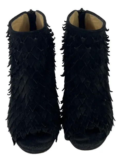Bota Christian Louboutin Camurça Preta