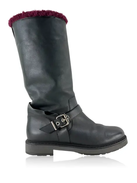 Bota Fendi Couro Preto