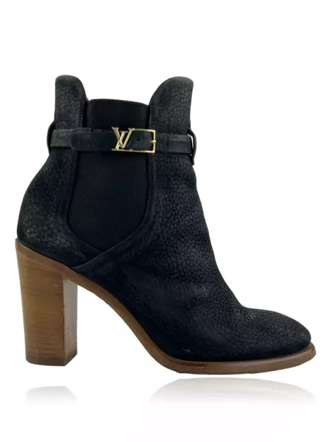 Bota Louis Vuitton Ankle Boots Preta Original - GWF402