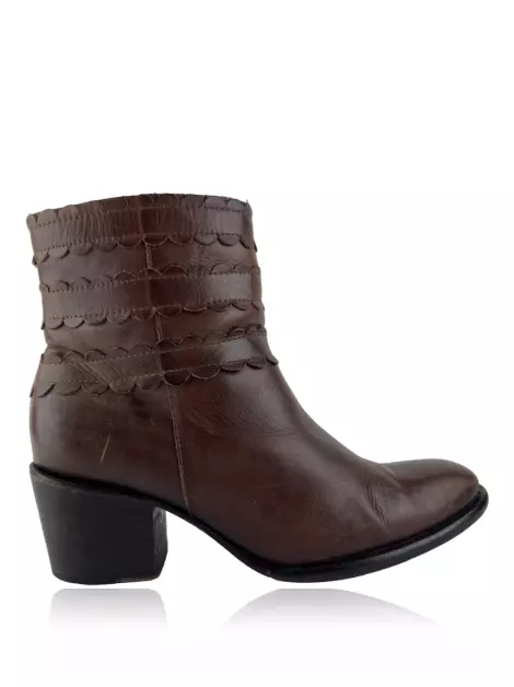 Bota Sarah Chofakian Couro Marrom