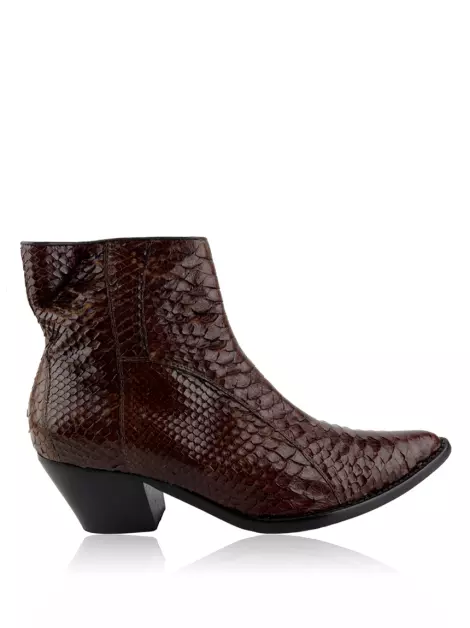 Bota Zeferino Pietra Western Python Marrom