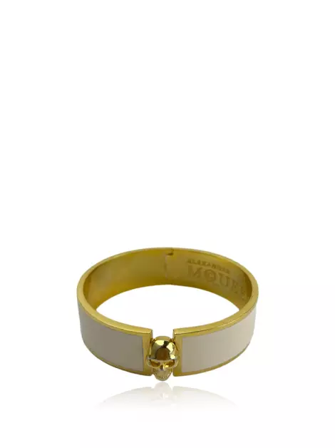 Bracelete Alexander McQueen Skull Branco