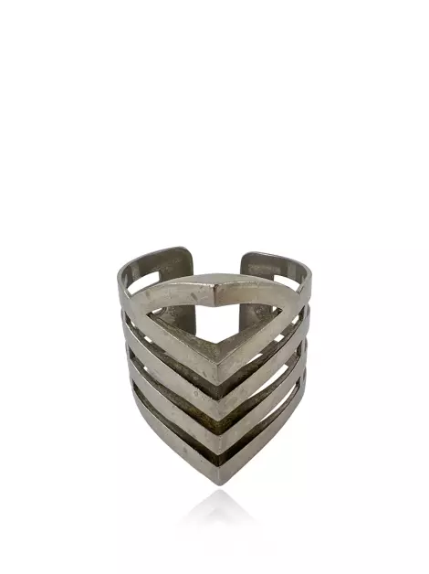 Bracelete Cris Barros Recortes Metal Prateado