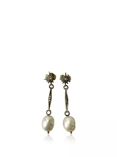 Brinco H.Stern Ouro Nobre 18K com Diamantes e Pérolas
