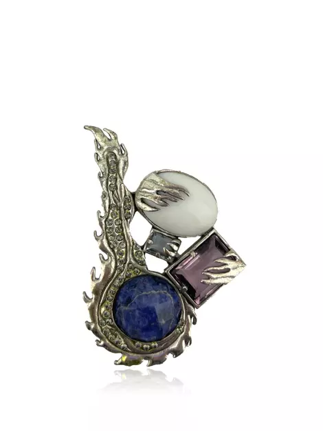 Broche Camila Klein Pedras Prateada
