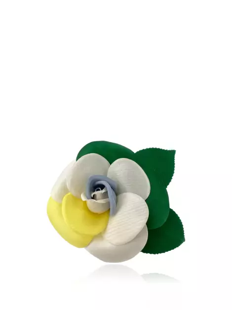Broche Chanel Camellia Bicolor