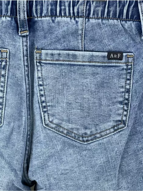 Calça Abercrombie & Fitch Mom Jeans Azul Mini