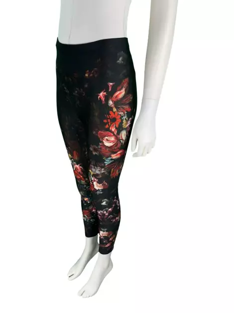 Calça Alexander McQueen Legging Estampada Preta