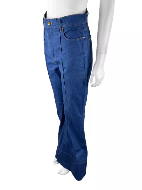 Calça Amapô Jeans Pantalona Azul