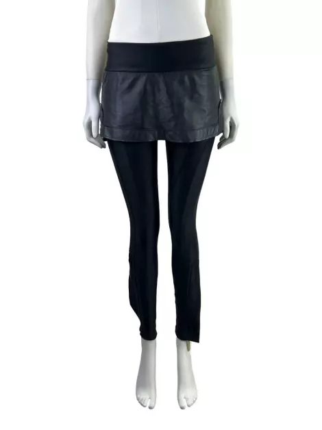 Calça Andrea Bogosian Couro Preto