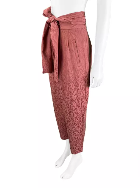 Calça Anthropologie By Ett Twa Jacquard Terracota