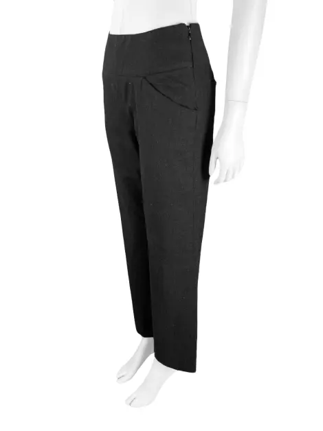 Calça Armani Collezioni Lã Cinza Escuro
