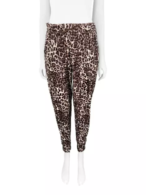 Calça Badgley Mischka Tecido Animal Print