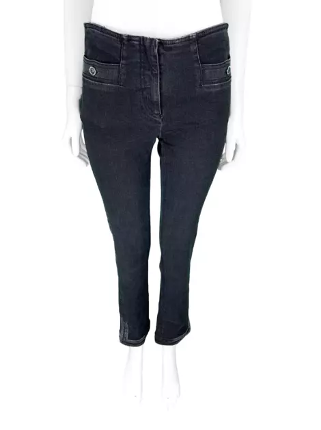 Calça Chanel Jeans Washed Preta