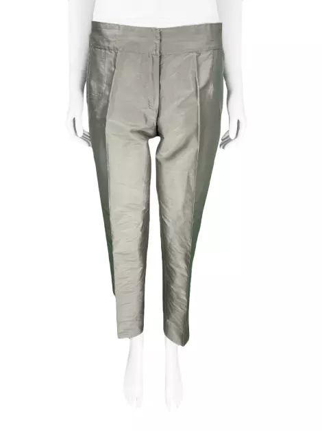 Calça Clo Orozco Seda Taupe