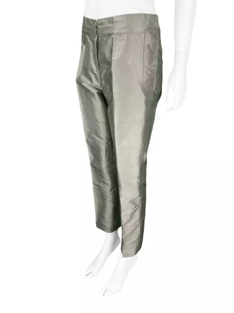 Calça Clo Orozco Seda Taupe