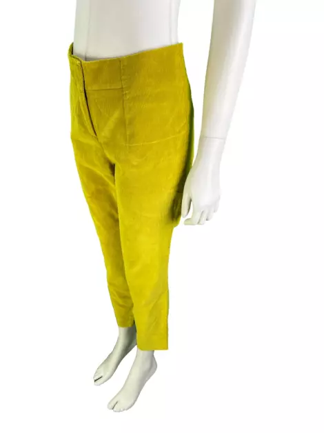 Calça COS Canelada Amarela