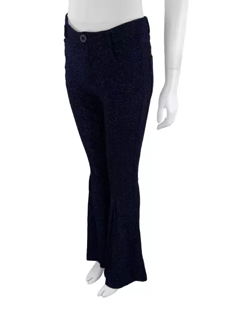 Calça Cris Barros Lurex Azul