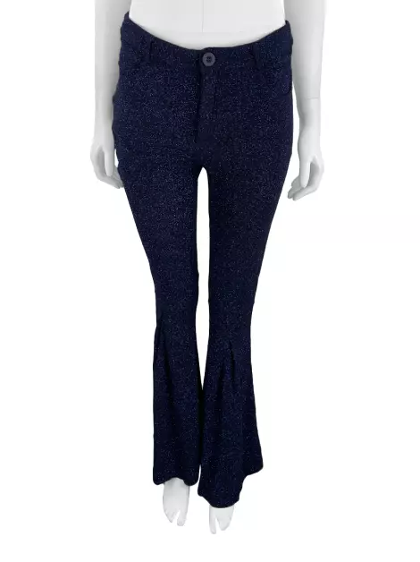 Calça Cris Barros Lurex Azul
