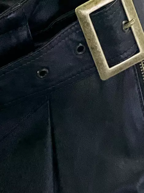 Calça Cruise Couro Preto