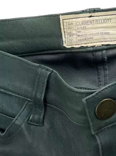 Calça Current Elliott Couro Verde