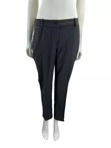 Calça D&G Listrada Cinza Chumbo