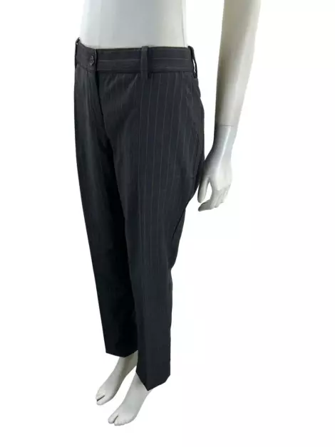 Calça D&G Listrada Cinza Chumbo