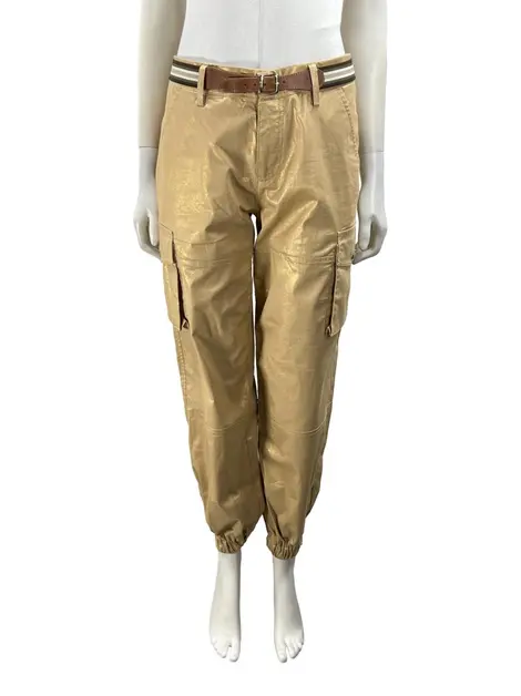 Calça D&G Metalizada Bege