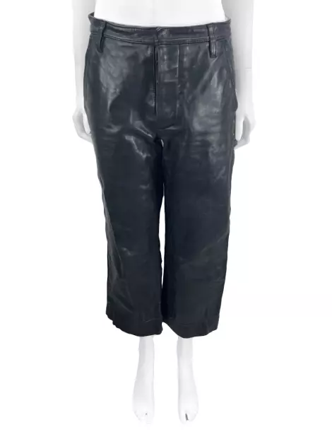 Calça Dsquared Couro Preto