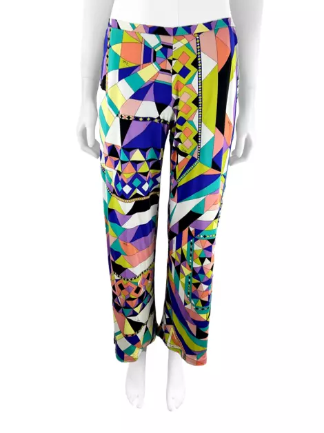 Calça Emilio Pucci Seda Estampada