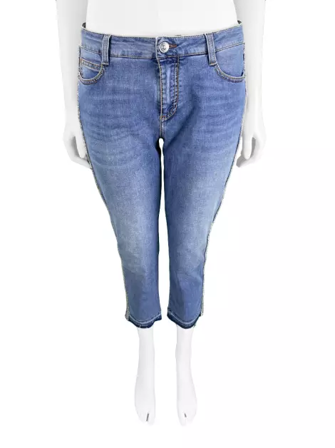 Calça Ermanno Scervino Pantalone Slim Jeans Azul