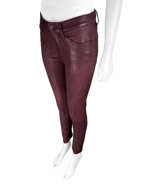 Calça FRAME Couro Vinho