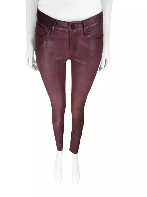 Calça FRAME Couro Vinho