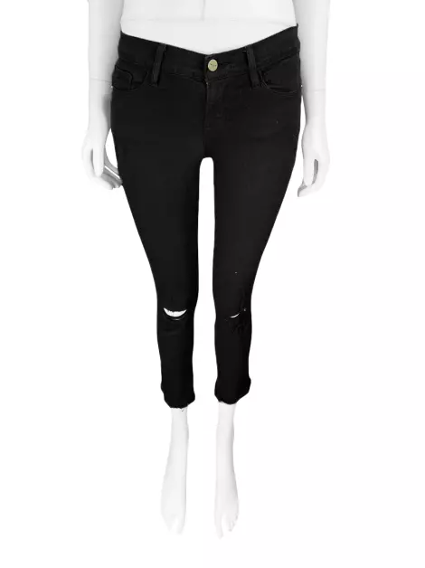 Calça FRAME Jeanne Crop Preta