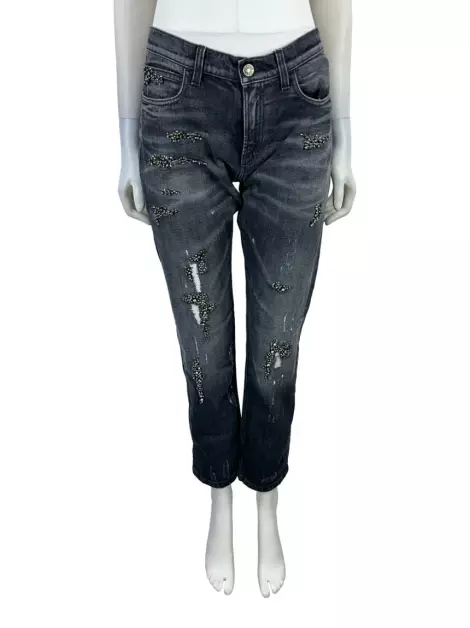 Calça Gucci Bordada Jeans