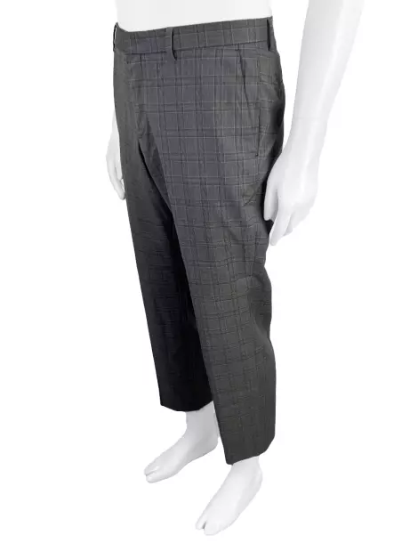 Calça Hugo Boss Boss Lã Xadrez