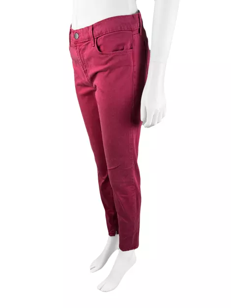 Calça J Brand Ankle Crop Vermelho