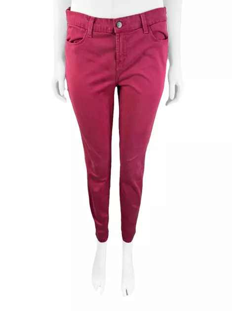 Calça J Brand Ankle Crop Vermelho