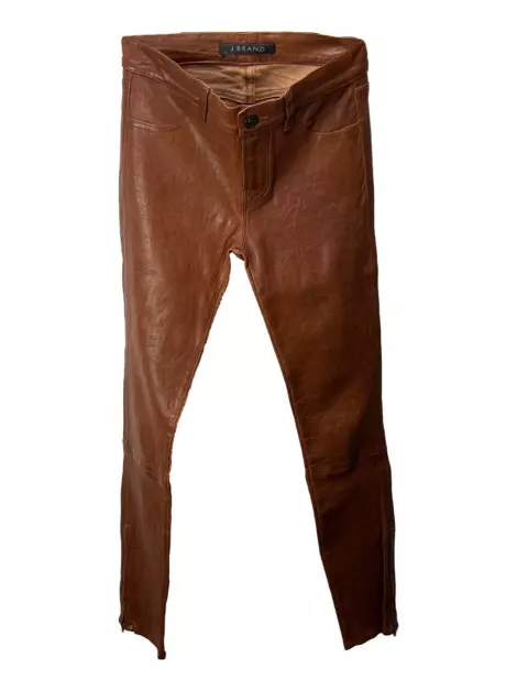 Calça J Brand Couro Marrom
