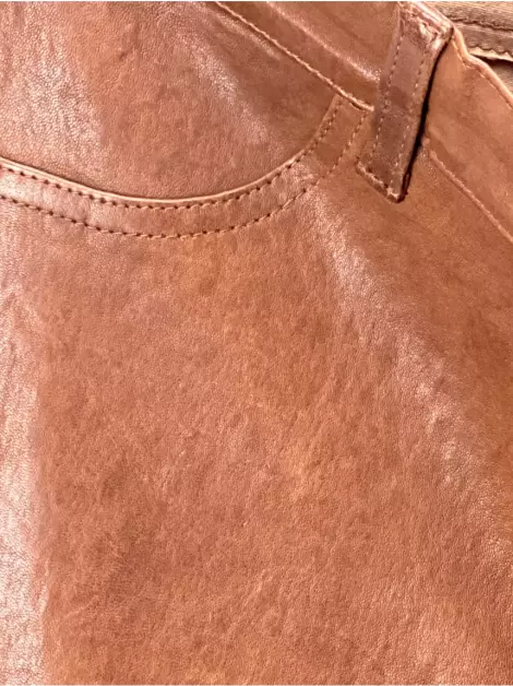 Calça J Brand Couro Marrom