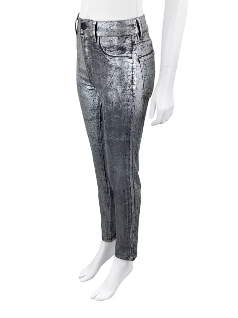 Calça John John Skinny Prateada