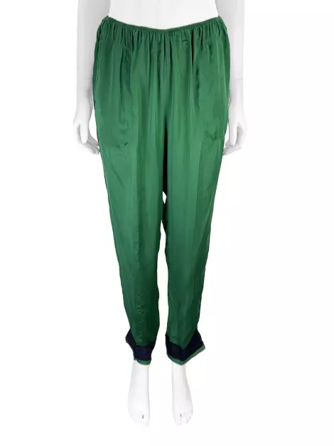 Calça Lanvin Seda Verde