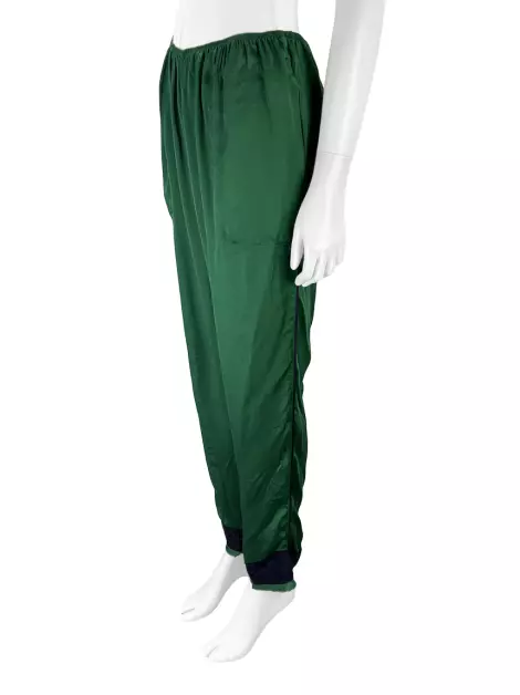 Calça Lanvin Seda Verde