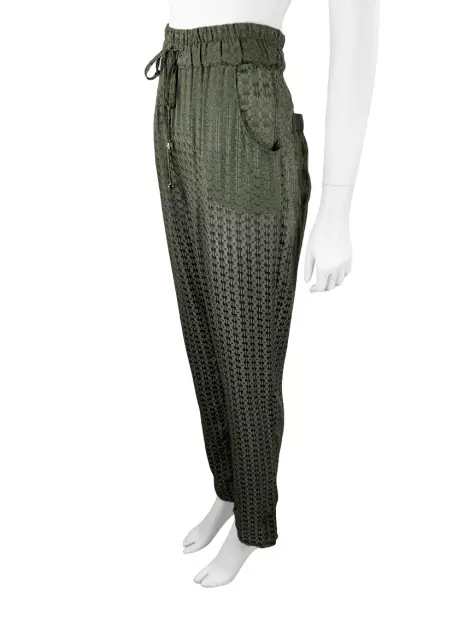 Calça Lilly Sarti Texturizado Verde