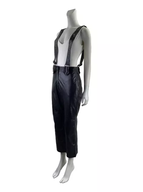 Calça Mantegazza Couro Preto