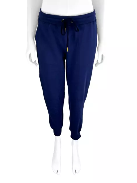 Calça Marisa Ribeiro Moletom Azul Marinho