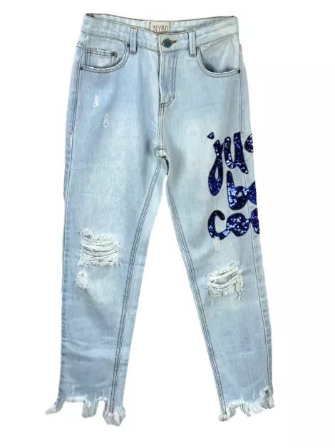 Calça Not Your Basic Denim Jeans Azul Claro