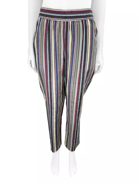 Calça Oscar de la Renta Seda Multicolor