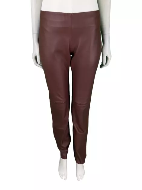Calça Pedro Lourenço Couro Bicolor